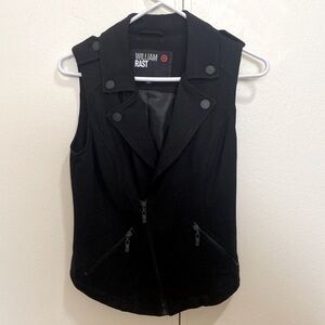 William Rast for Target Ponte Moto Black Vest in Womens Size XS Extra Small